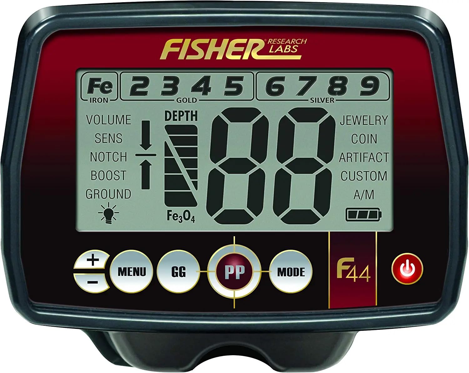 Fisher F44 Waterproof Metal Detector with 11