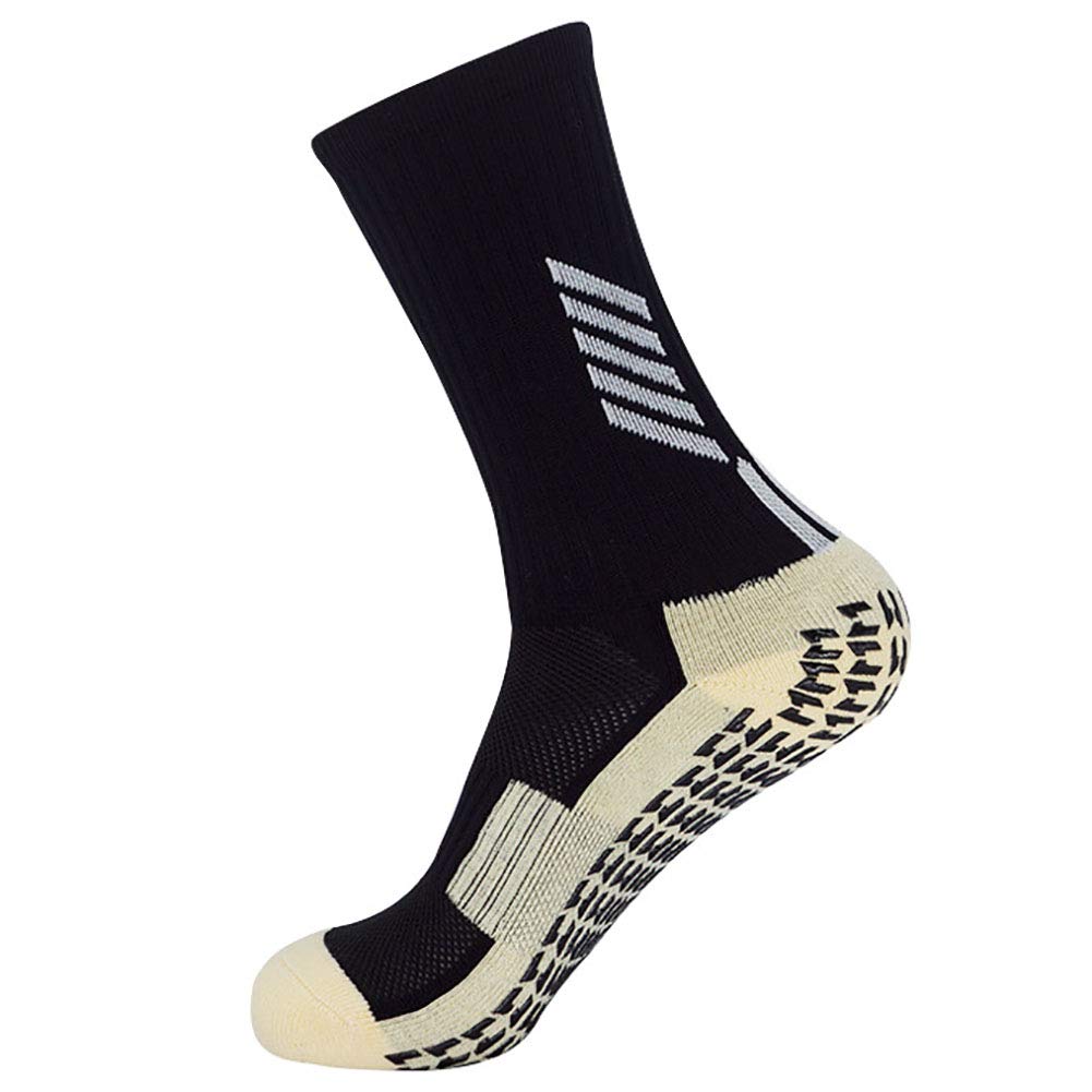 Ulalaza Unisex Anti-Slip Sports Socks with Thick Cushion - Non-Skid Grip for Soccer, Football & Basketball - Perfect for Indoor/Outdoor Games & Athletic Performance