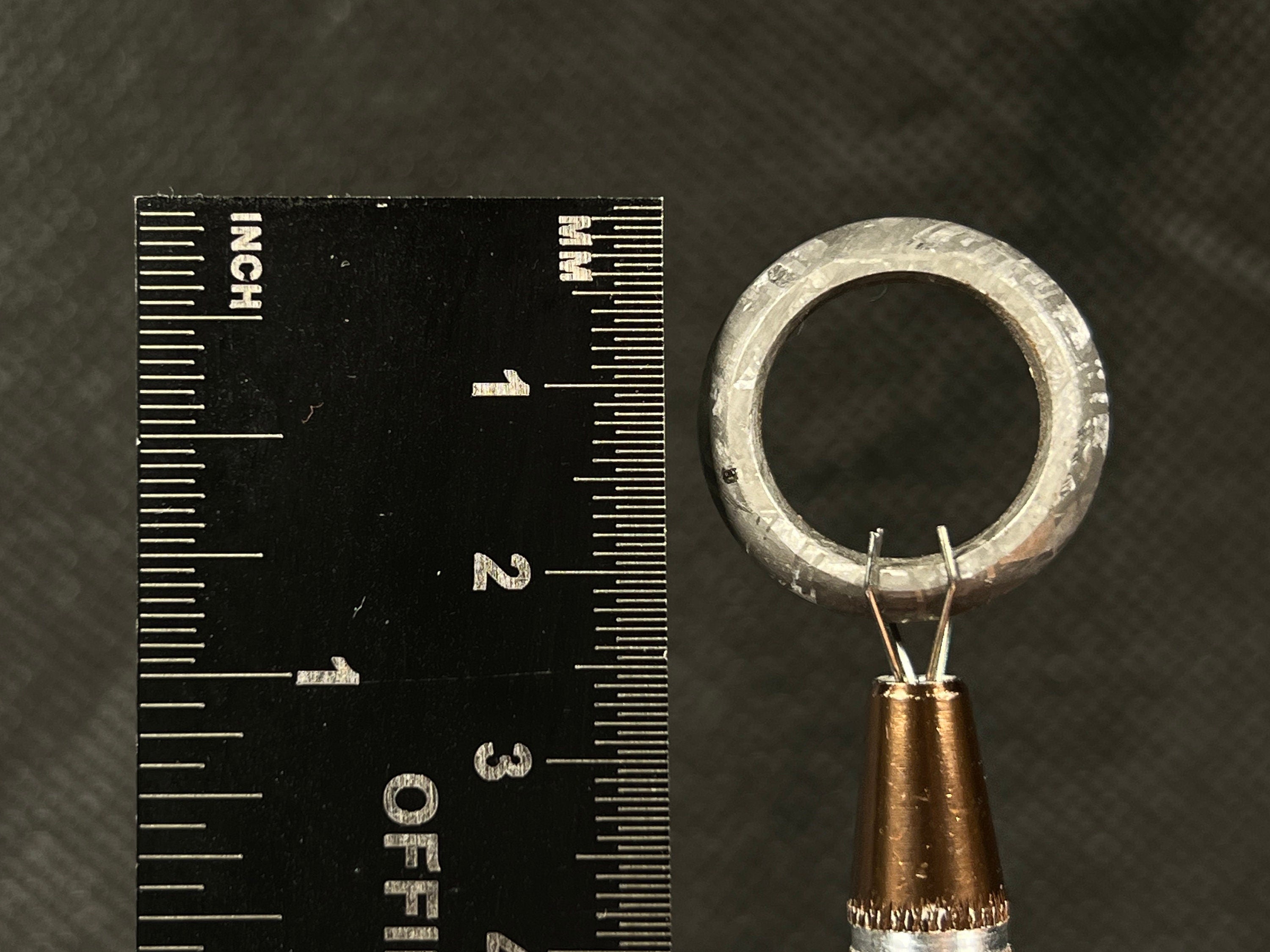 GIBEON Meteorite Ring Size 4.25 - Genuine Meteorite Wedding Band, Space Astronomy Jewelry for Men & Women - Perfect for Engagement, Wedding & Unique Gifts