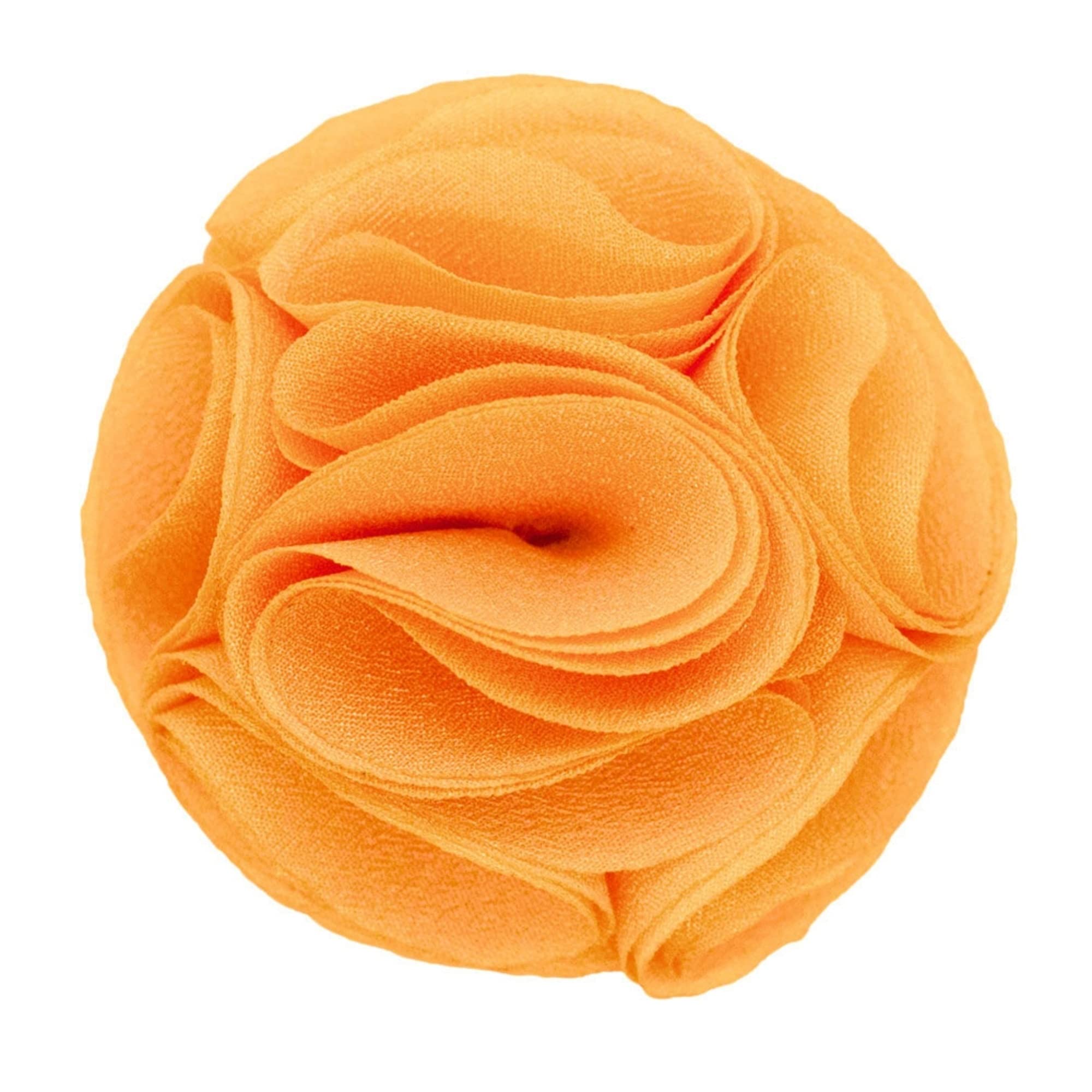Men's Peach Solid Rose Flower Lapel Pin - Elegant Boutonniere for Weddings, Prom, Suits & Formal Events