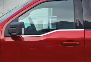 Ford F-150 F150 2023 2024 2025 Chrome Door & Window Edge Trim Guards - Stainless Steel Exterior Protector Covers for Truck Bed & Trunk - Prevent Scratches & Dents While Parking