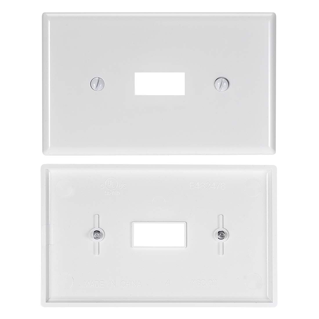 uxcell Classic Architectural Single Toggle Decorative Wall Plate Cover - 2.76 x 4.49 Inch Light Switch Plate (2 Pack) - Ideal for Home, Office & Commercial Electrical Outlet Decor