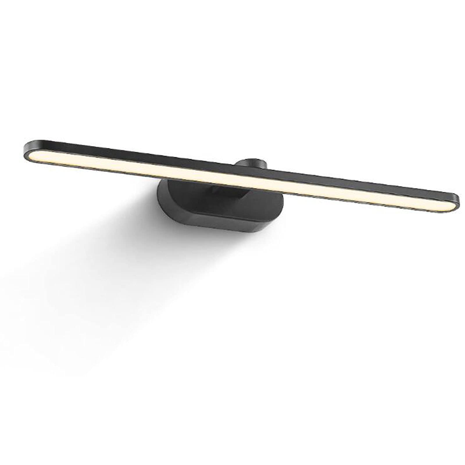 ZCL Black Vanity Mirror Light - Waterproof Stainless Steel LED Bathroom Wall Lamp, Modern Makeup Light for Cabinets (50cm, White Light) - Perfect for Bathroom Vanity, Dressing Room & Makeup Area Lighting