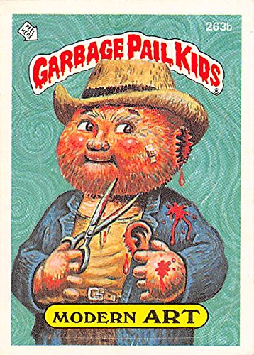 Vintage 1986 Topps Garbage Pail Kids #263b Modern Art Trading Card - Collectible 80s Pop Culture Memorabilia for Display & Trading