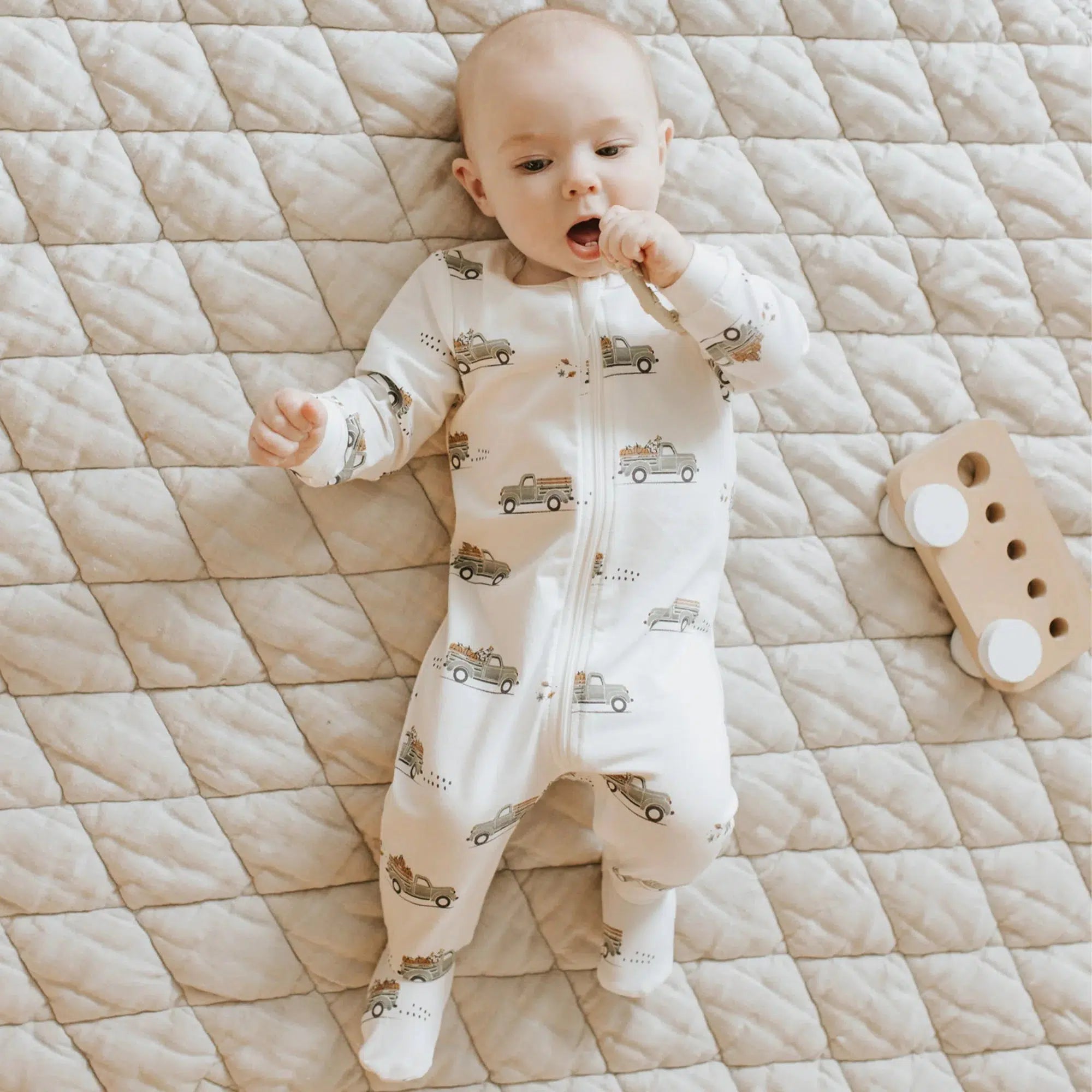 Organic Baby Zipper Footie Pajamas by Petit Lem - Soft Pumpkin Print for Cozy Sleep & Playtime | Perfect for Infants & Toddlers, Daycare & Bedtime