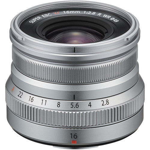 FUJIFILM XF 16mm f/2.8 R WR Prime Lens - Silver | Wide Angle Lens for FUJIFILM X-Mount Cameras | Perfect for Landscape, Street & Travel Photography