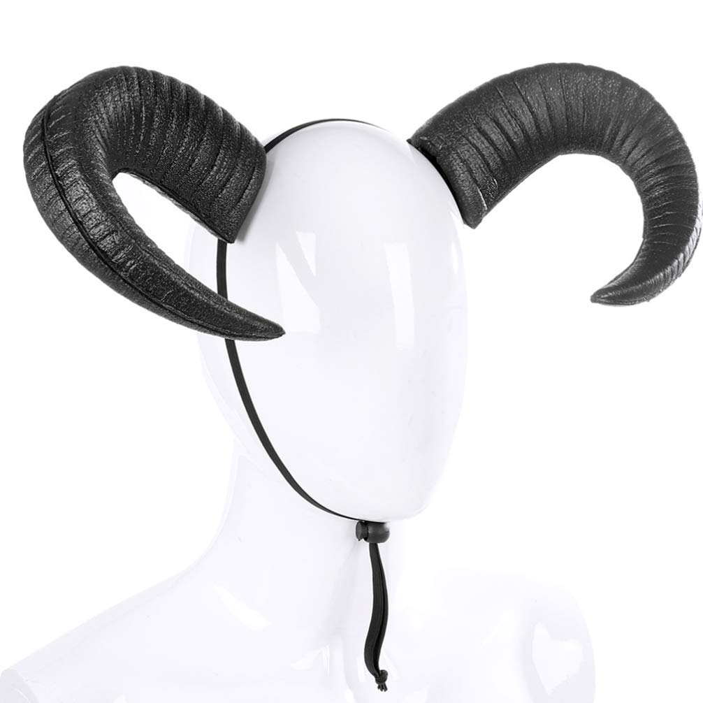 Holibanna Black Halloween Horns Headband - Gothic Devil Horns for Cosplay, Costume Party, Masquerade & Carnival | Perfect for Halloween, Cosplay Events, Themed Parties & Photo Props