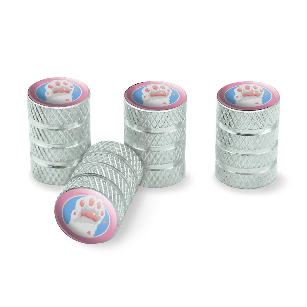Sparkling Cat Paw Toe Beans Aluminum Valve Stem Caps - Cute Wheel Rim Accessories for Cars, Trucks & SUVs - Perfect for Pet Lovers & Auto Enthusiasts