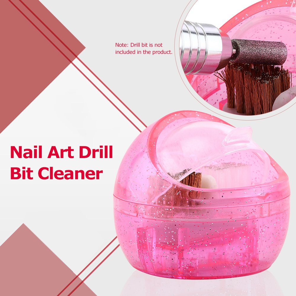 Anself Nail Drill Bit Cleaning Kit - Portable Metal & Plastic Brush Set for Nail Art Tools Maintenance | Perfect for Home, Salon & Professional Nail Technicians