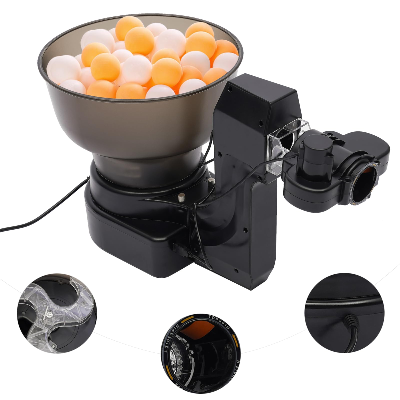 Best Automatic Table Tennis Robot - Portable Ping Pong Ball Machine with 110-Ball Capacity | Perfect for Home Practice & Training Sessions