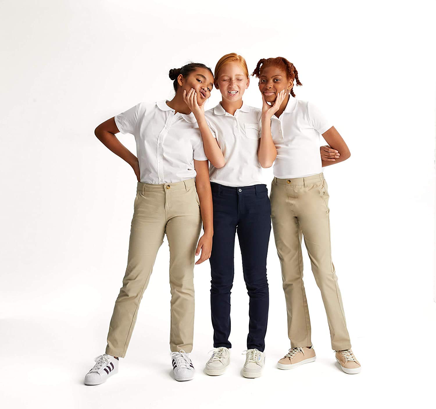 French Toast Girls' Interlock Short Sleeve Polo Shirt 2-Piece Set - Comfortable School Uniform & Play Outfit for Toddlers