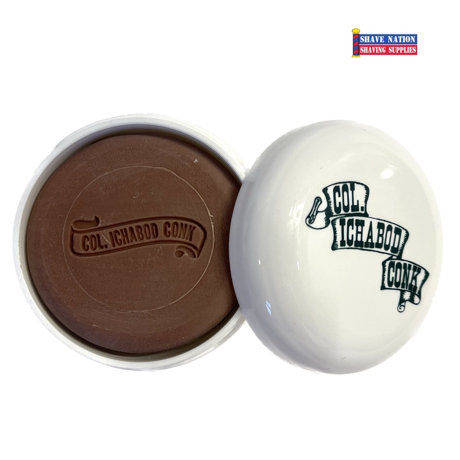 Colonel Conk Travel Shaving Soap for Men - All-Natural Glycerin Shaving Cream - Compact & Portable for Camping, Business Trips & Grooming On The Go