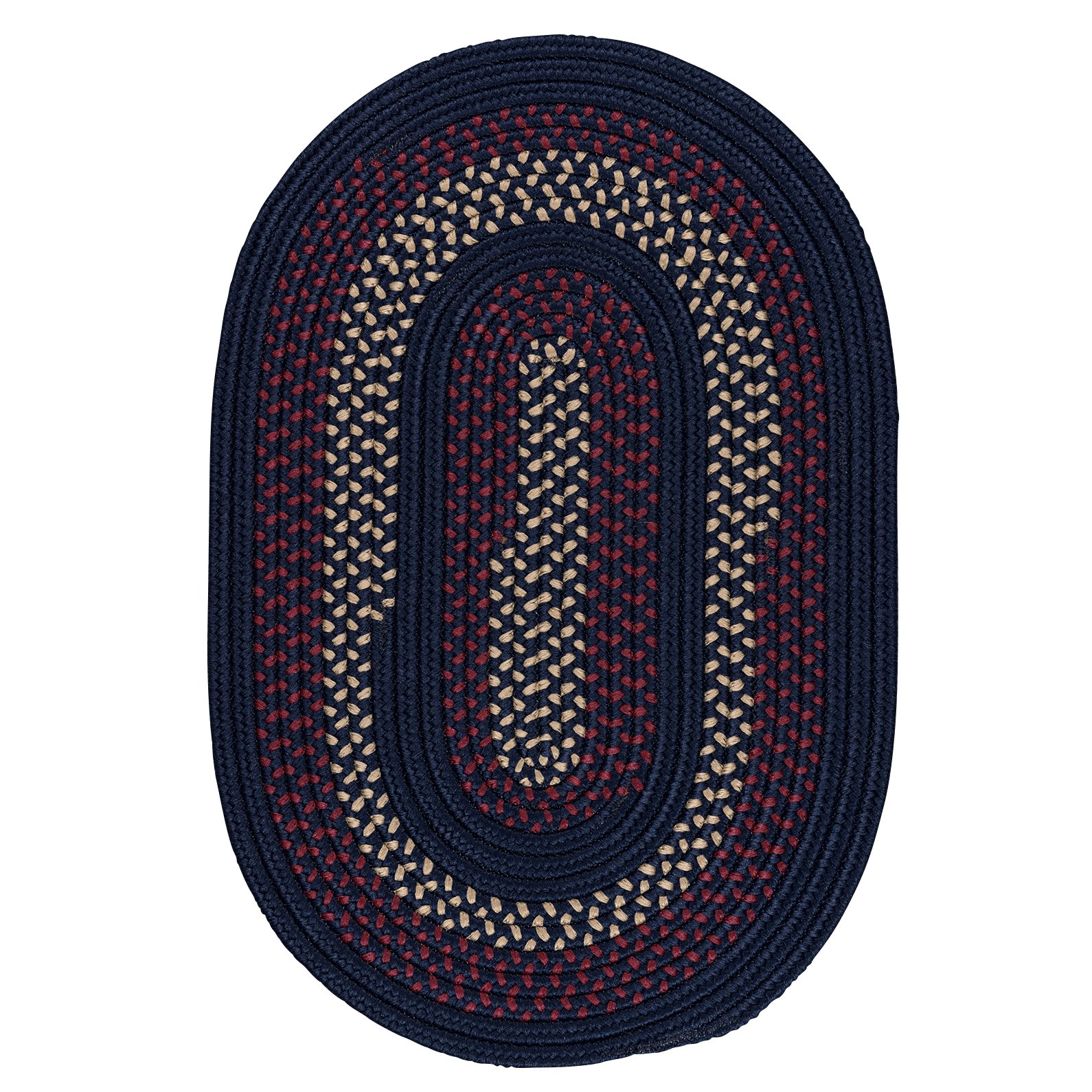 Premium Deerfield Oval Area Rug 4x6 Feet - Soft Plush Mid-Century Modern Design in Midnight Blue - Perfect for Living Room, Bedroom, or Office Decor