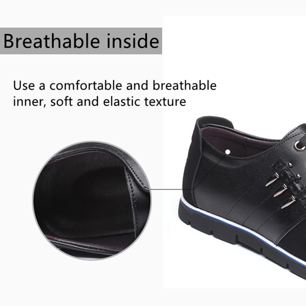 Men's Leather Slip-On Sneakers - Comfortable Business Casual Dress Shoes for Walking, Office & Outdoor Wear | Breathable Loafers for Fashion & Leisure Activities