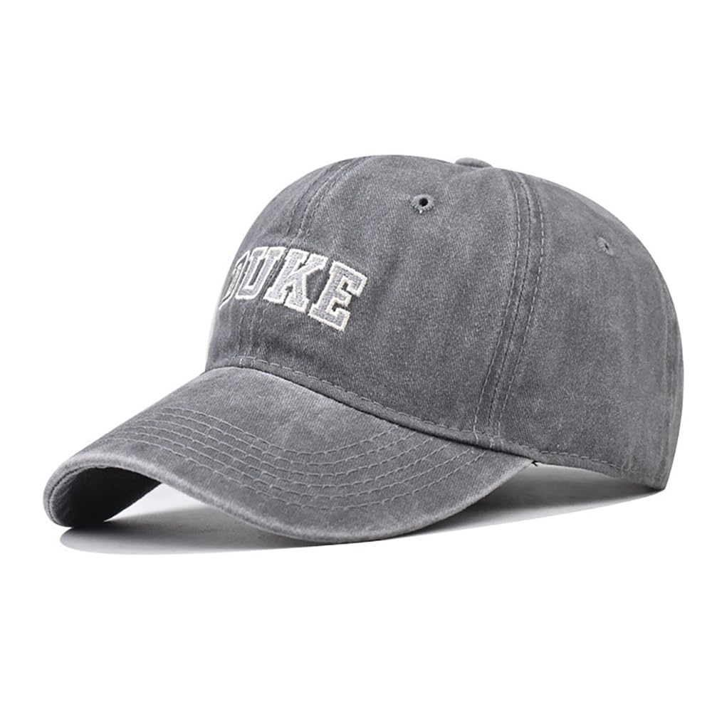 Duke University Embroidered Cotton Baseball Cap - Adjustable Washed Dad Hat for Men & Women - Perfect Golf Hat, Trucker Hat for Sports & Casual Wear - Great Gift for Graduation & College Fans
