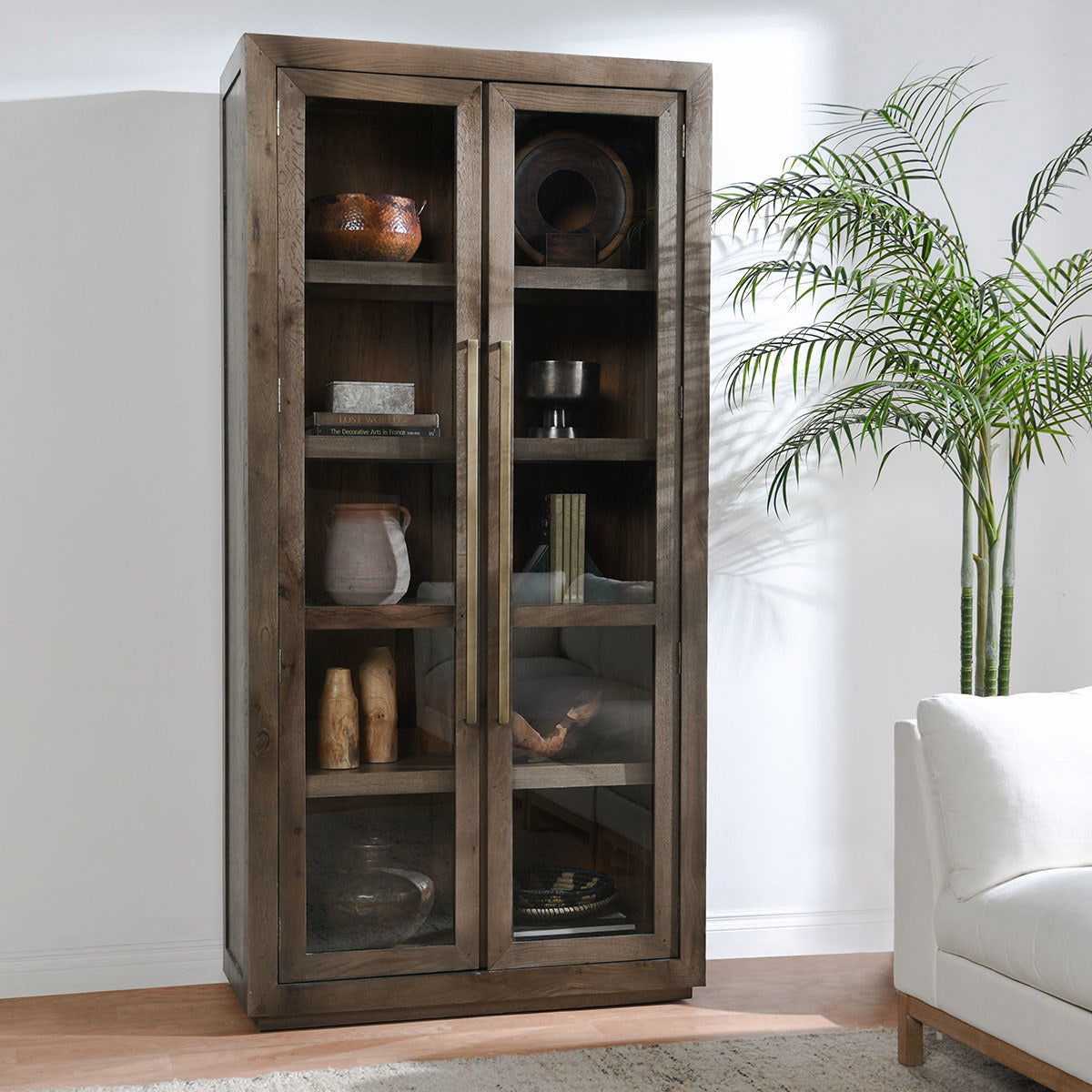 Bradley Tall Cabinet - 60 Inch Storage Organizer with Adjustable Shelves for Home, Office & Garage | Durable & Spacious Closet Solution
