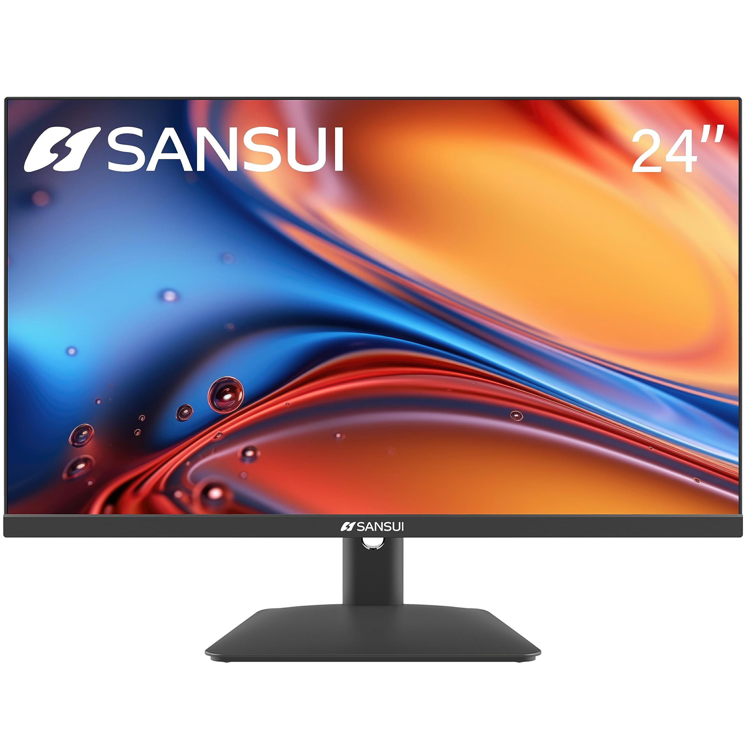 24 Inch IPS HDR10 FHD 1080P 75Hz Computer Monitor with HDMI, DP & VGA Ports - Tilt Adjustable, VESA Mount, Eye Comfort & 178° Wide Viewing Angle - Perfect for Home Office, Gaming & Multimedia (Includes HDMI Cable)
