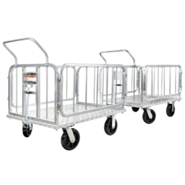 SuperHandy Heavy Duty Platform Truck & Trailer Cart - 2000 lb Capacity, Folding Utility Wagon for Warehouse, Garage & Industrial Use