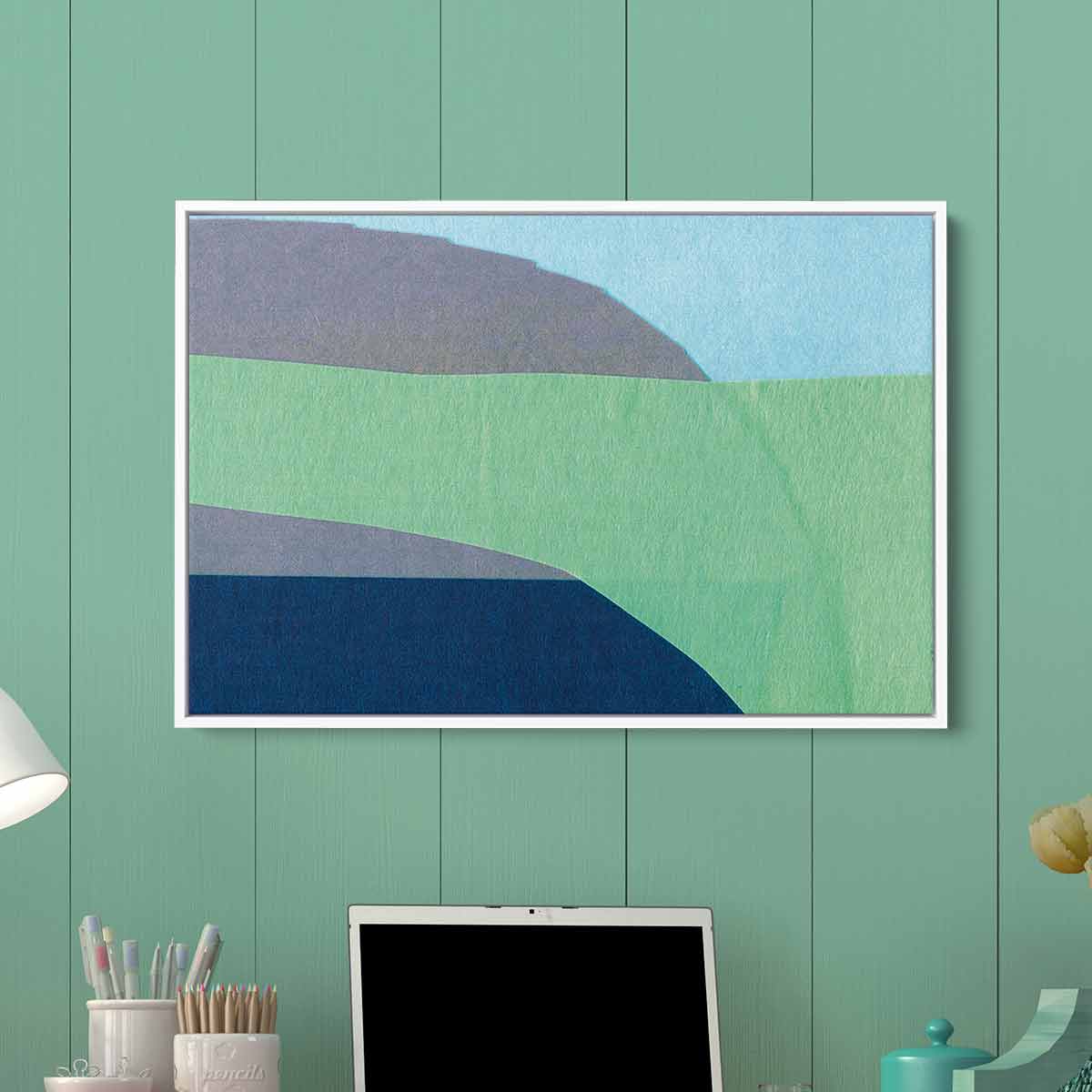 Green Abstract Wall Art Canvas Print - Modern Home Decor for Living Room, Bedroom & Office | 4402