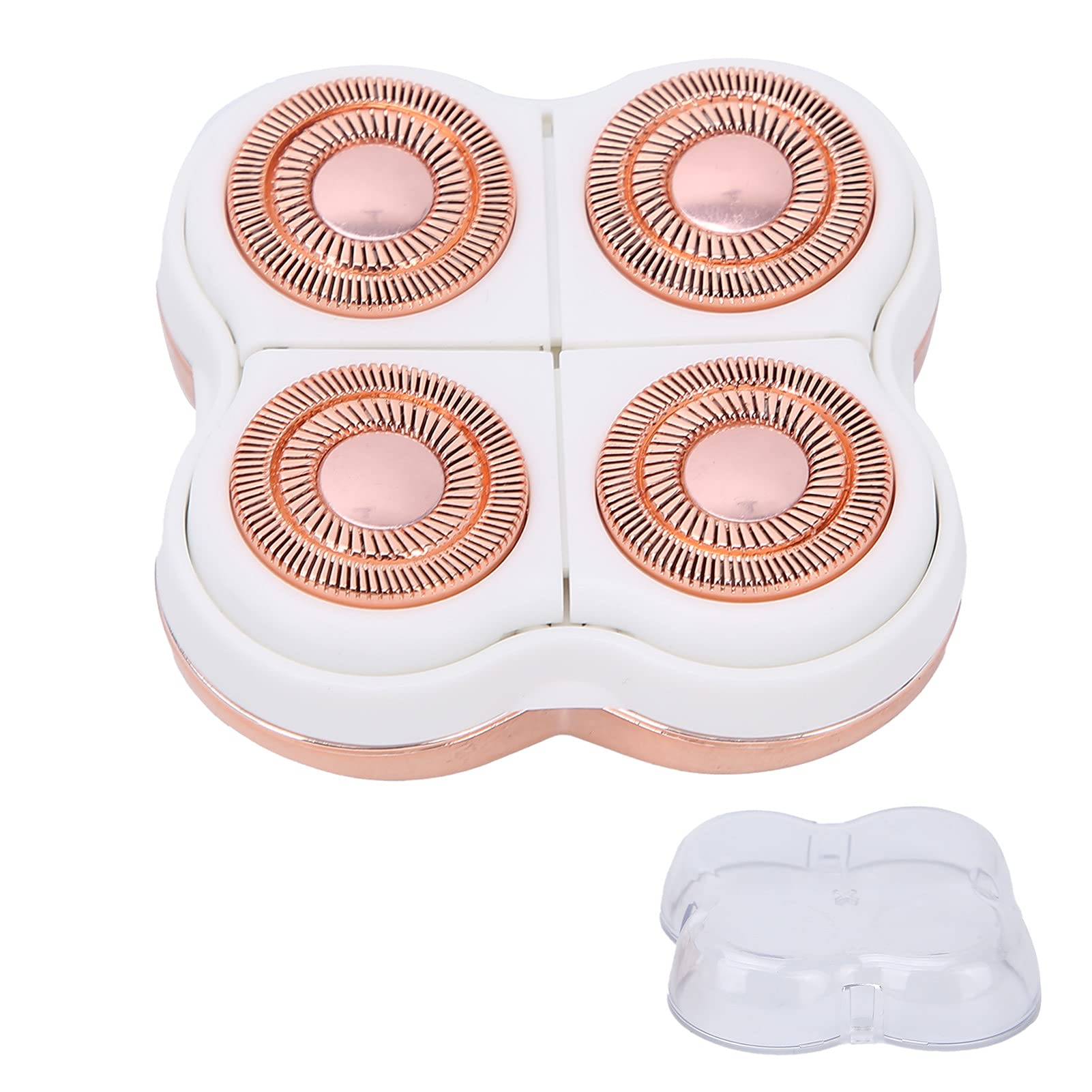 Rose Gold Plated Replacement Head for 4-Blade Hair Remover - Smooth Body Hair Shaver & Epilator Accessories - Perfect for Legs, Arms, Bikini Line & Underarms Hair Removal at Home