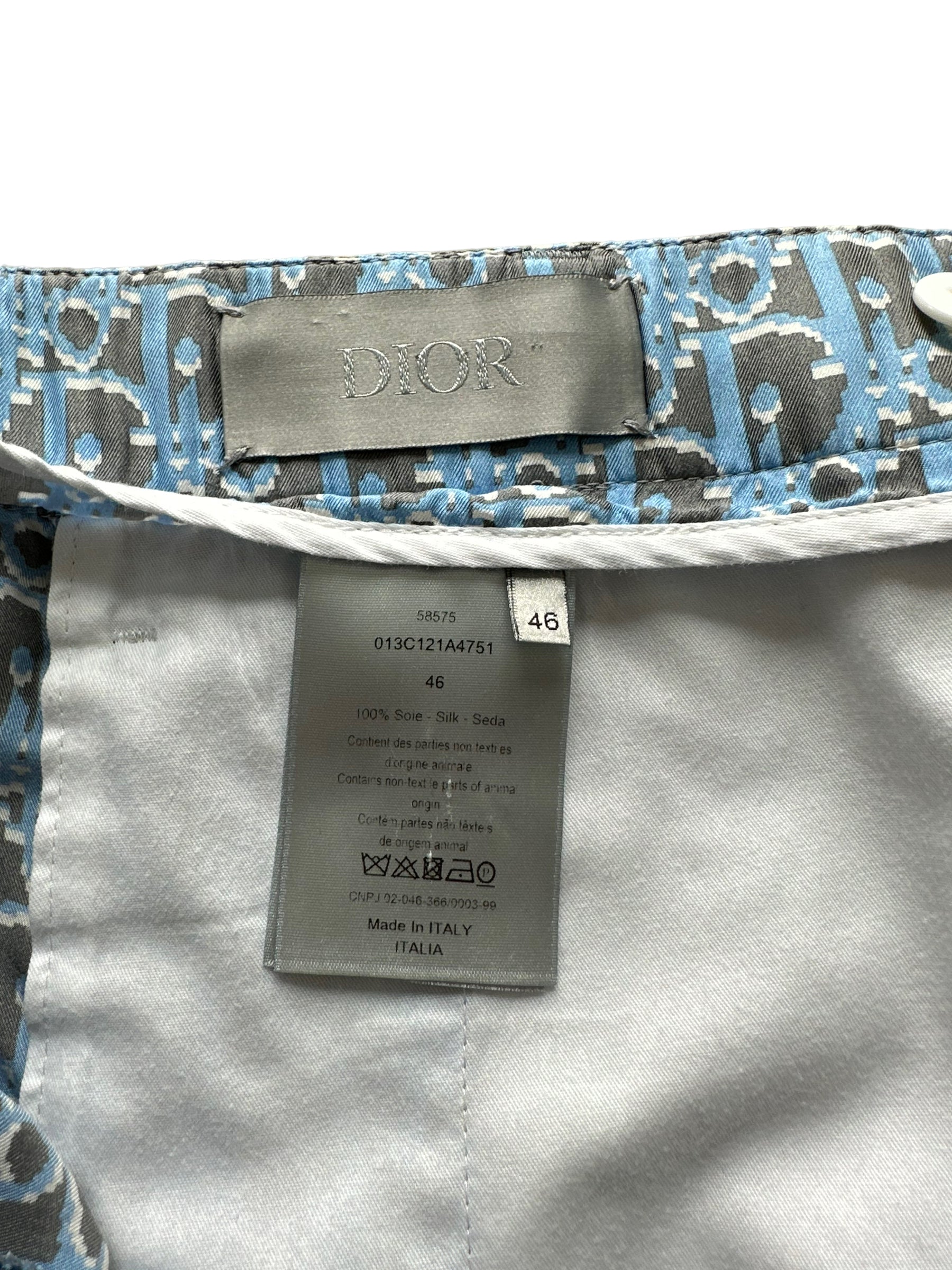 Dior Black & Blue Oblique Bermuda Shorts for Men - Luxury Designer Casual Shorts | Perfect for Summer, Beach & Vacation Outfits