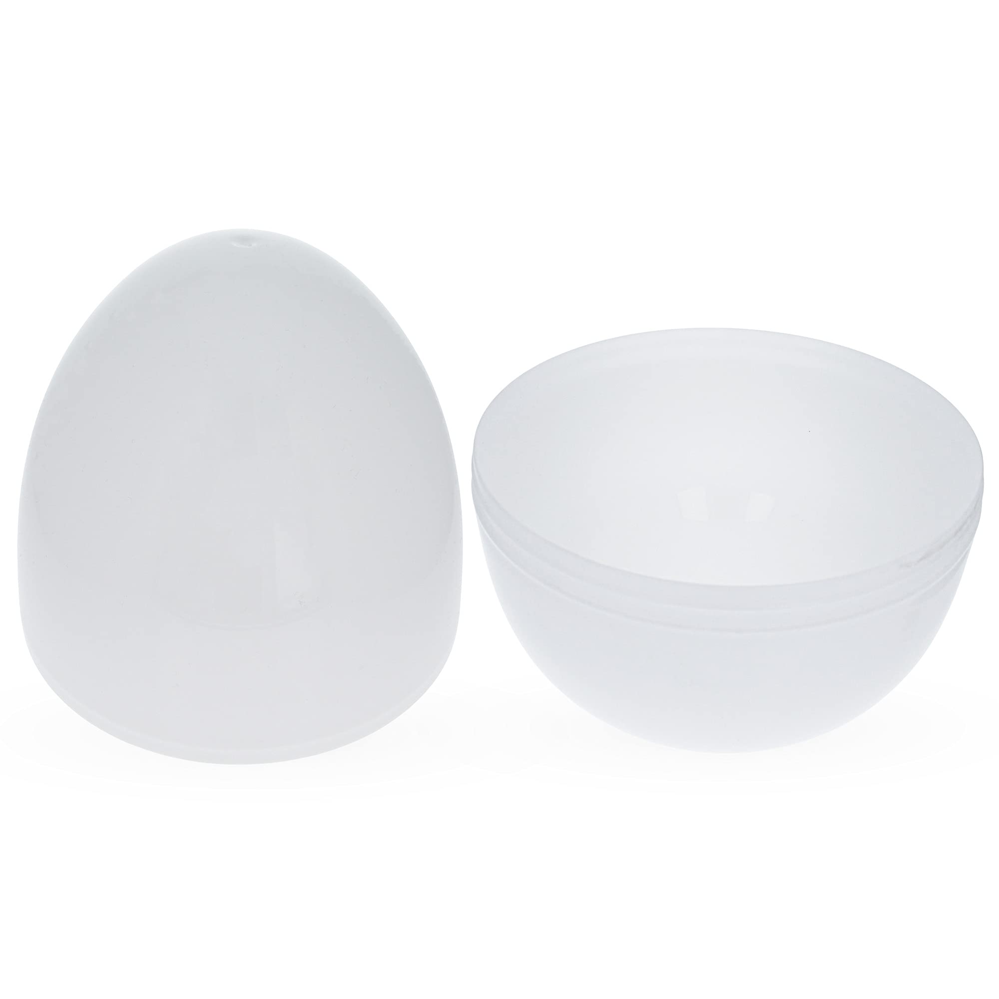 2-Pack White Plastic Jumbo Easter Eggs - 10