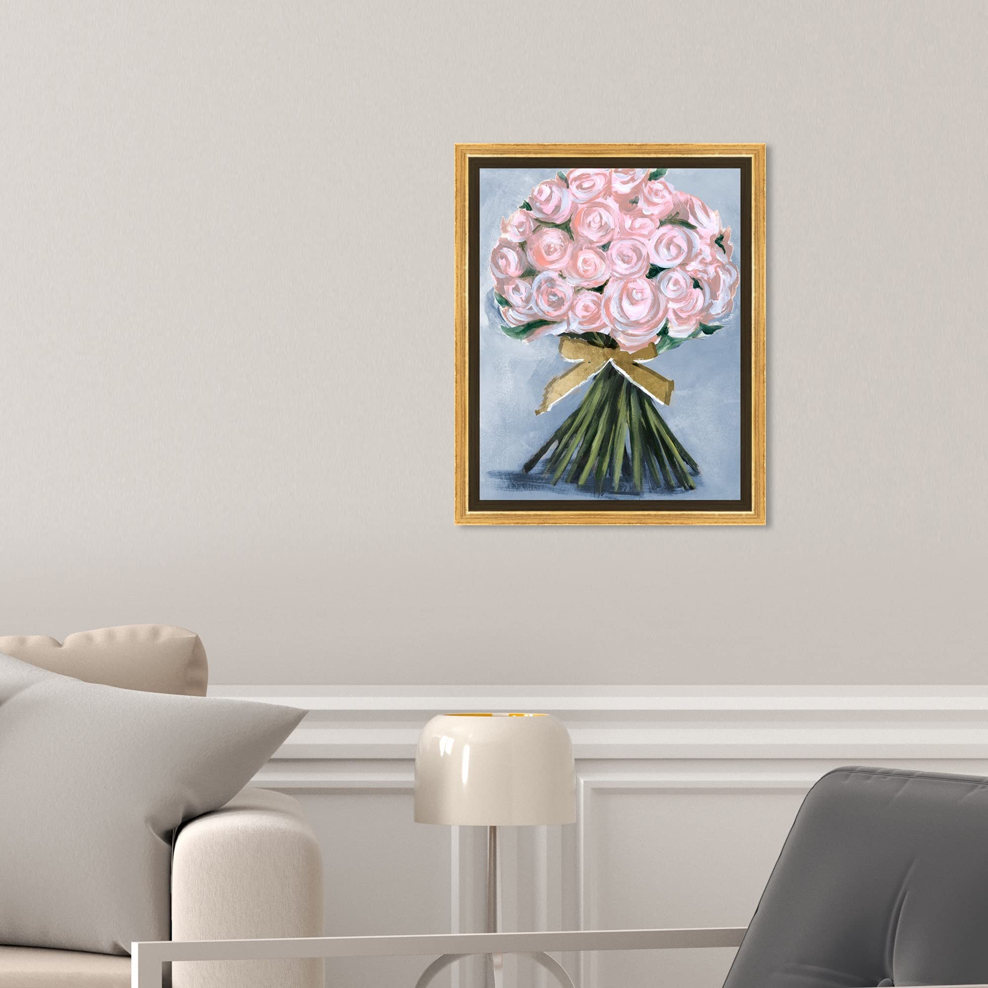 Oliver Gal Artist Co. Floral & Botanical Wall Art - Framed Canvas Print 'Wonderful Spring Bouquet' - Home Decor for Living Room, Bedroom & Office