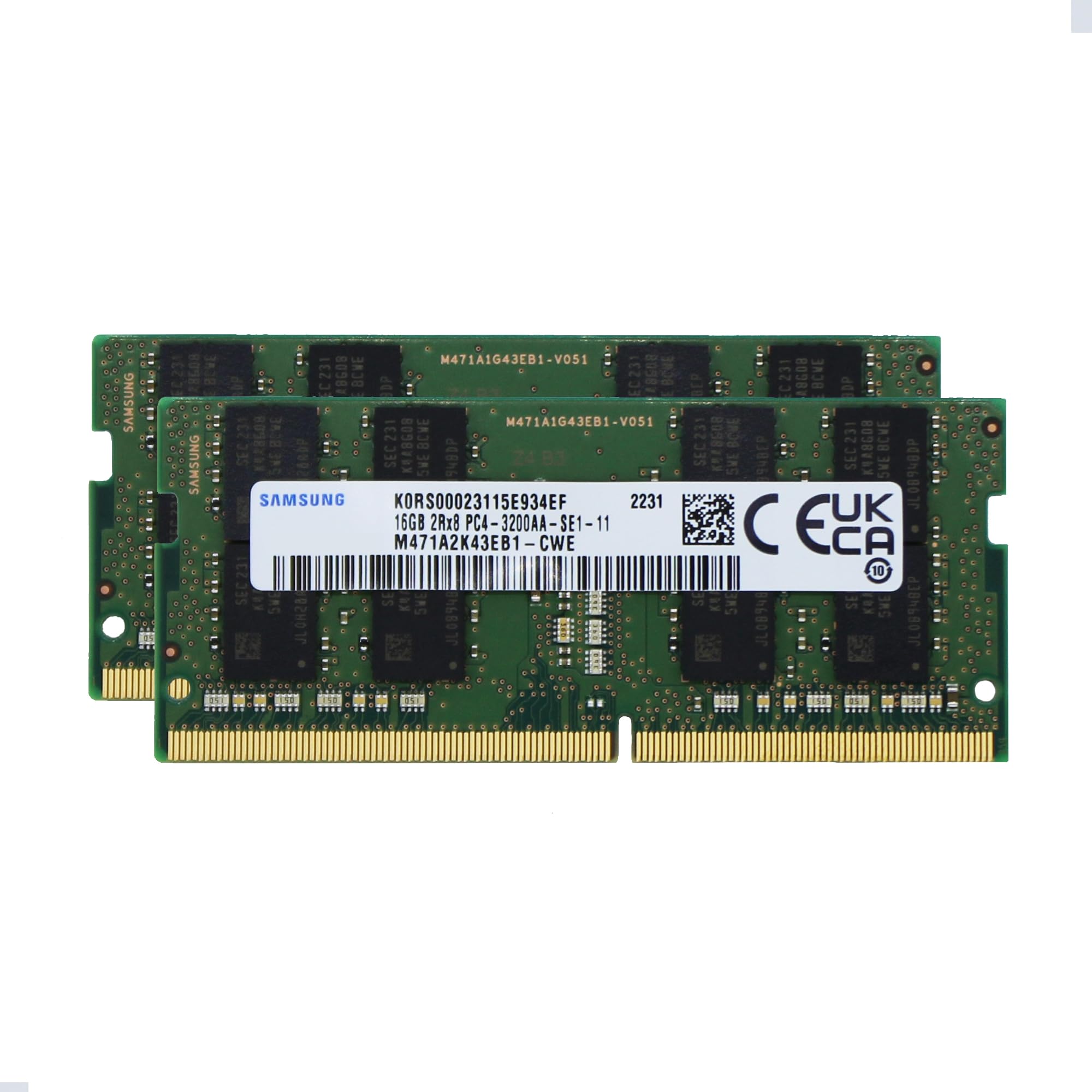 Sam Original 32GB (2x16GB) DDR4 3200MHz SODIMM Laptop Memory RAM Upgrade Kit - 2Rx8 CL22 1.2V for Gaming Notebooks & High-Performance PCs | Compatible with M471A2K43EB1-CWE | Perfect for Gaming, Video Editing & Multitasking