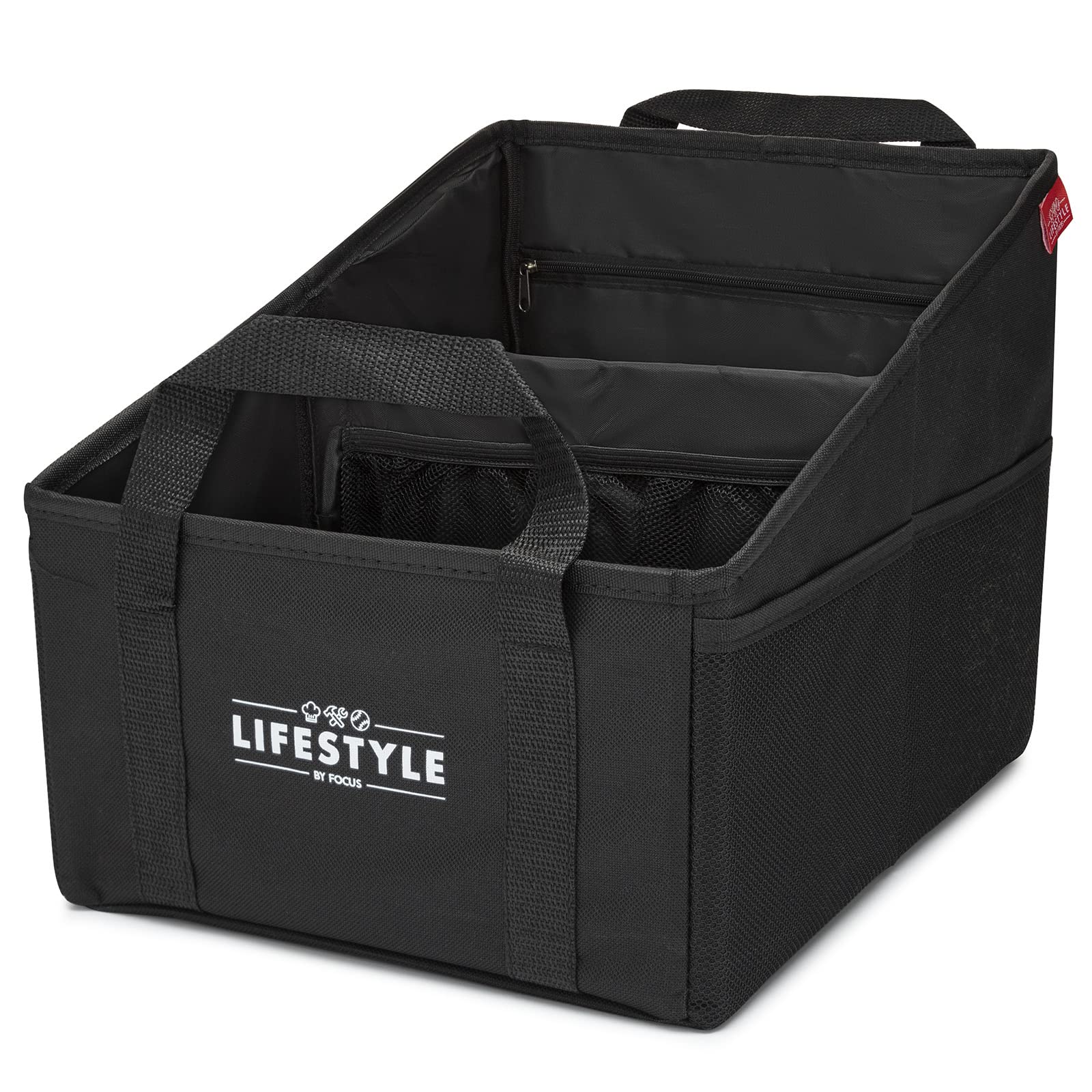 Premium Car Storage and Vacuum Cleaner Set - Large Trunk Organizer, Seat Back Organizer & 12V Portable Car Vacuum for Road Trips, Camping & Daily Commute