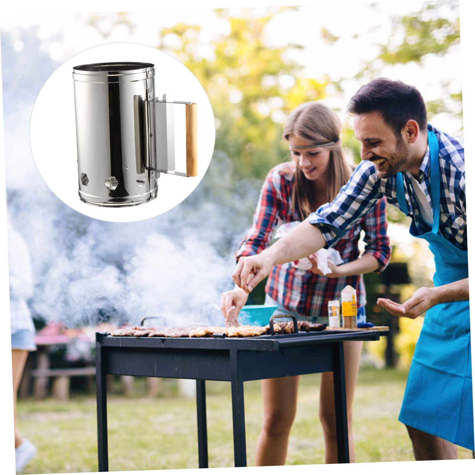 Premium Hemoton Charcoal Chimney Starter – Fast & Efficient BBQ Fire Starter for Outdoor Grilling, Smoking & Camping – Perfect for Gas Grills, Smokers & Charcoal BBQs