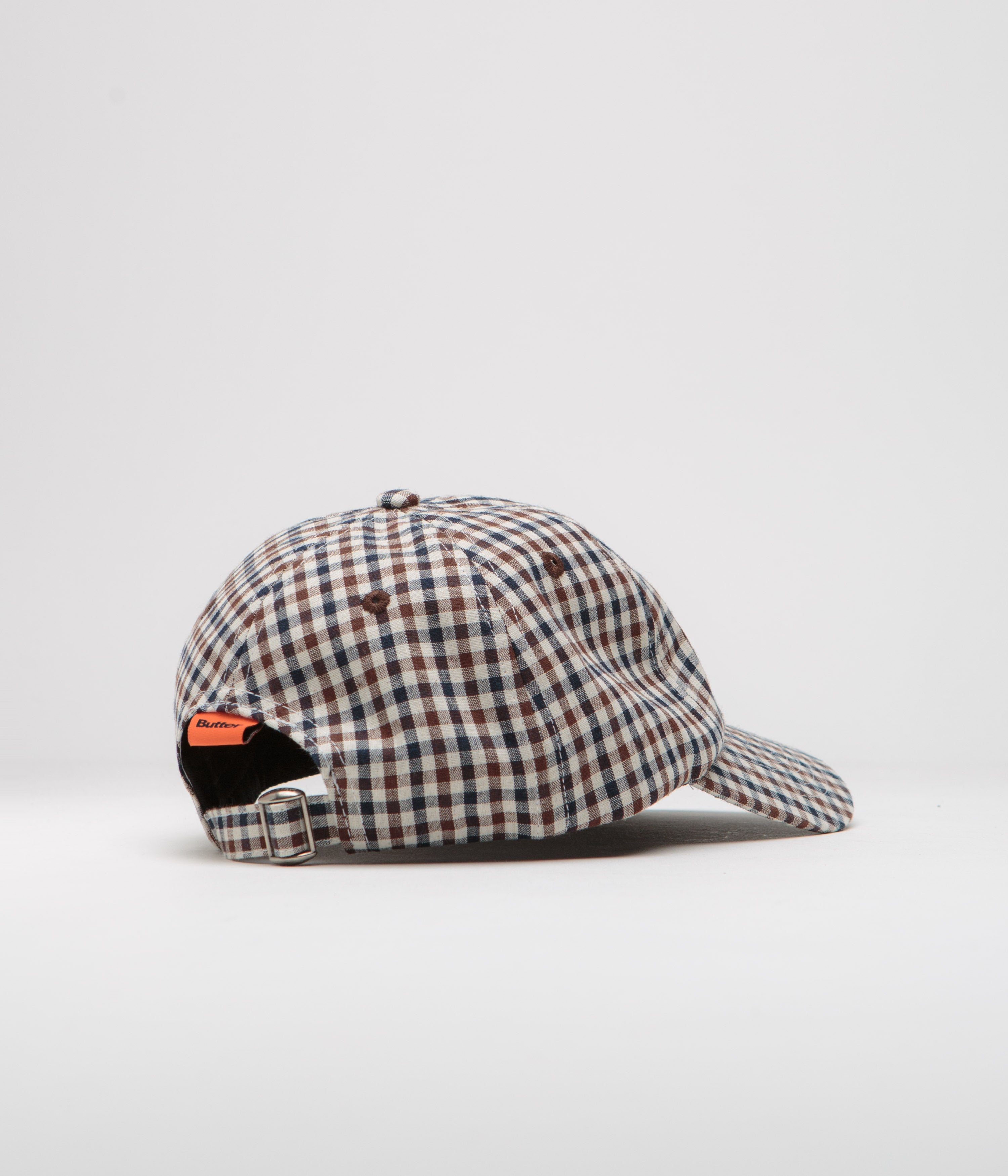 Butter Goods Gingham Baseball Cap - Stylish Brown & Navy Checkered Hat for Men & Women | Perfect for Outdoor Activities, Sports & Casual Wear