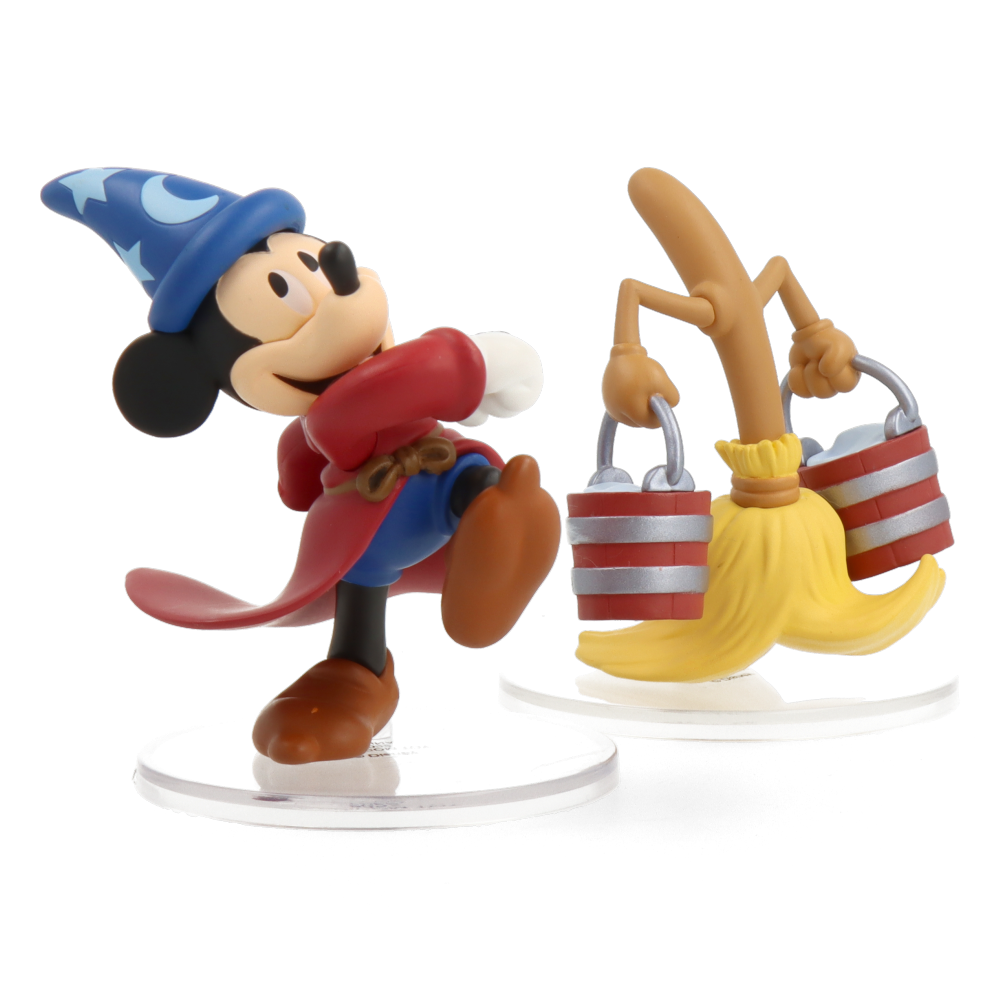 Disney Fantasia Mickey Mouse & Broom Figurine UDF Series 10 - Collectible Anime Statue for Home Decor, Office Display, and Gift Giving