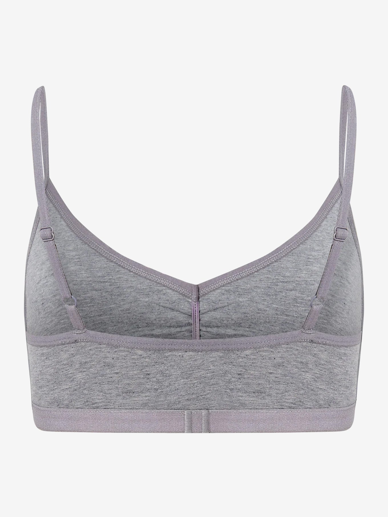 Komodo Anastasia Organic Cotton Bra - Marl Grey | Comfortable & Breathable Women's Underwear for Everyday Wear & Yoga