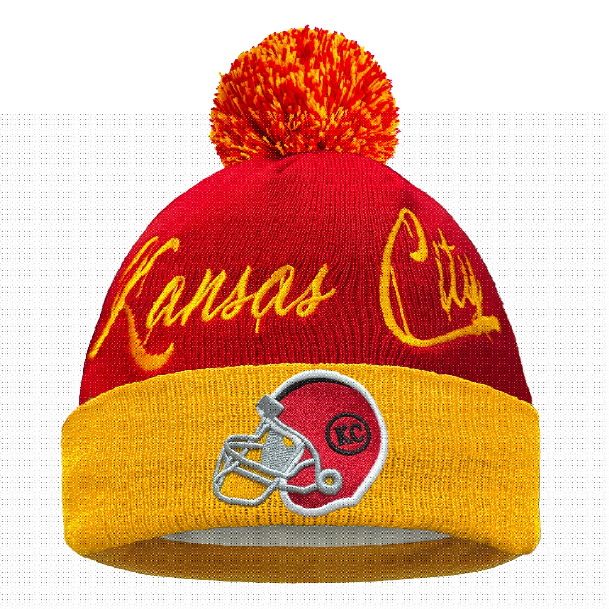 2024 Stylish Football Team Logo Winter Knit Beanie - Warm Cuffed Sport Hat for Men & Women | Perfect for Game Day, Outdoor Activities & Cold Weather Fashion