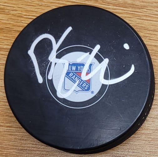 Autographed Dallas Eakins New York Rangers Hockey Puck - Signed Collectible Memorabilia for NHL Fans, Perfect for Display, Gifts & Sports Collections