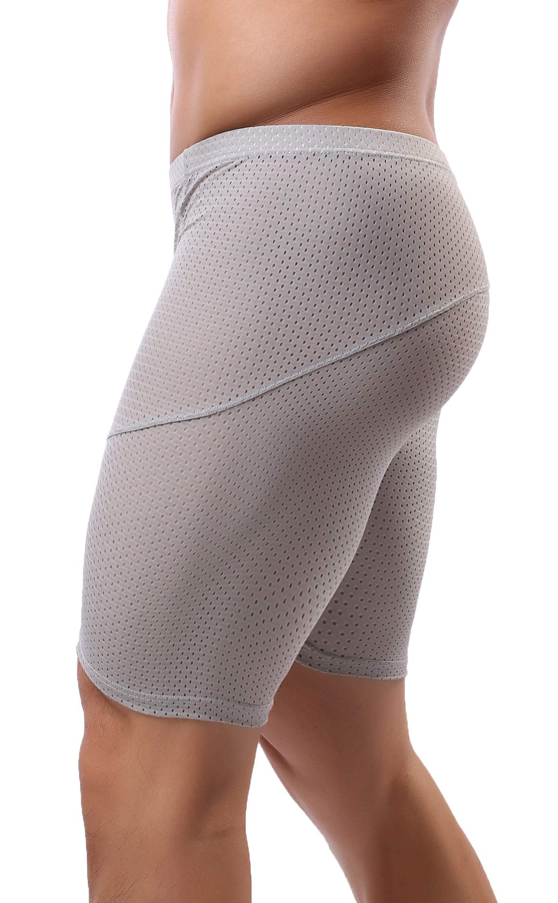 Linemoon Men's Tight Yoga Workout Shorts - Breathable Mesh Gym Training Shorts for Running, Cycling & Fitness | Comfortable Activewear for Yoga, HIIT & CrossFit