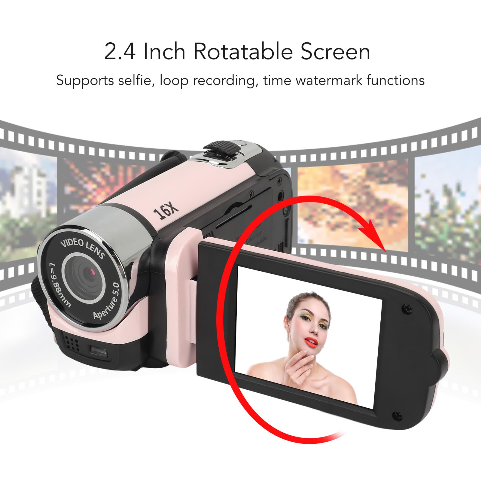 DPOFIRS 16MP 1080P HD Digital Camera with 2.4