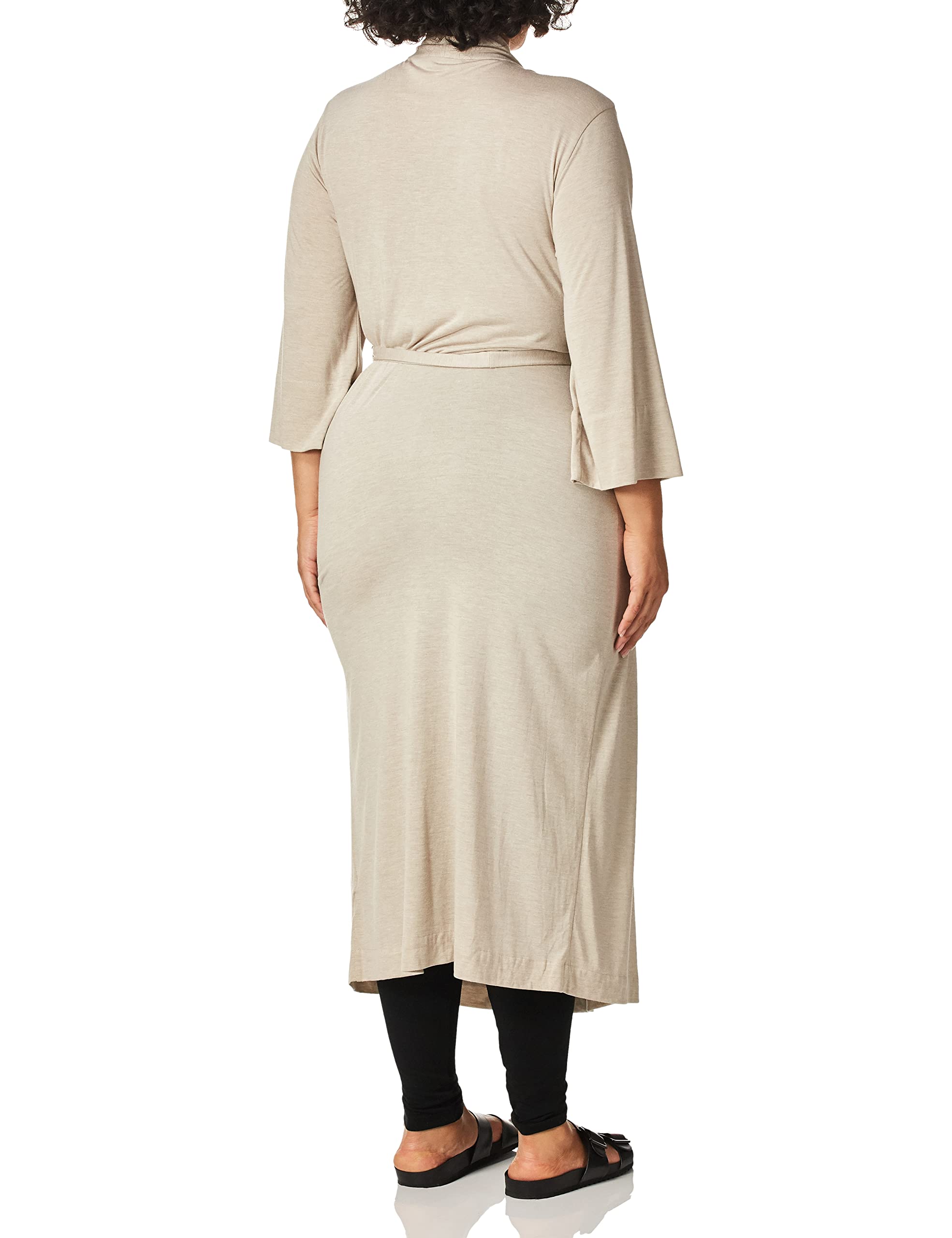 Natori Shangri La Long Robe with Kimono Sleeves - Women's Luxurious Bathrobe & Loungewear for Spa, Relaxation & Home Comfort