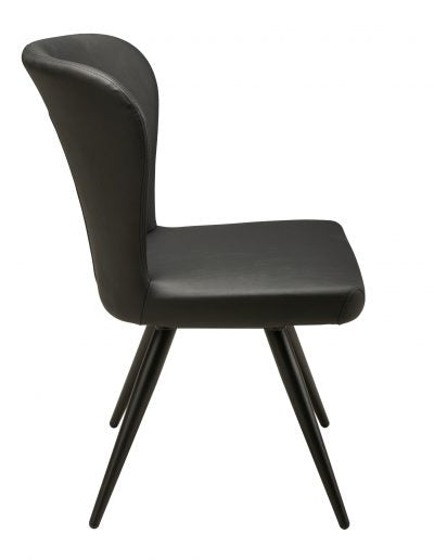 Amelie Black Upholstered Chair - Modern Accent Seating for Living Room, Bedroom, or Office