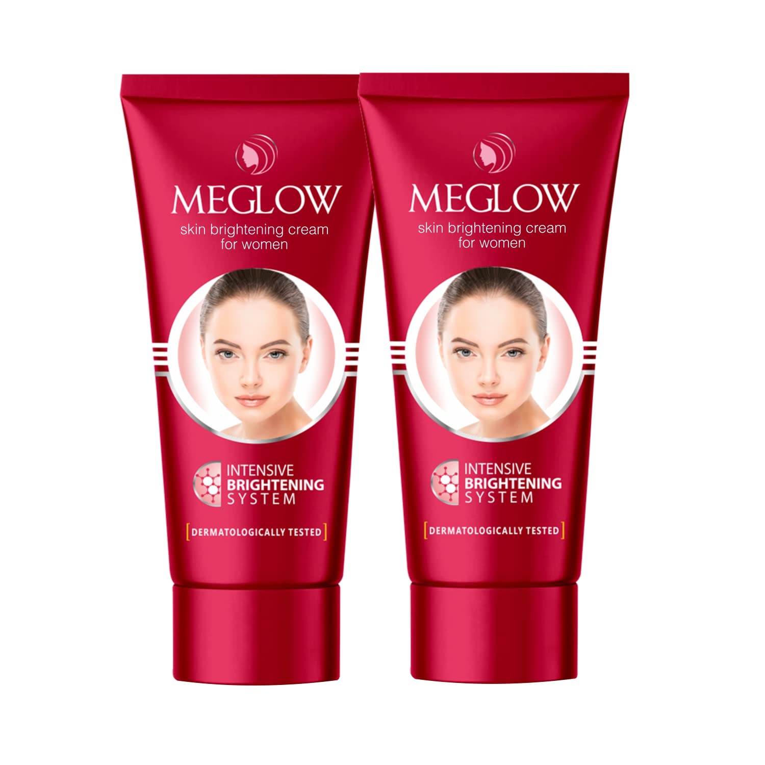Meglow Premium Fairness Face Cream for Women - SPF 15, Pack of 2 (50g Each) | Paraben-Free with Aloe Vera, Cucumber Extracts & Vitamin E for Soft, Glowing Skin | Daily Moisturizer for Radiant Complexion | Perfect for Daytime Use & Sun Protection