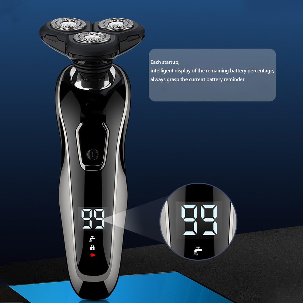 5-in-1 Electric Head Shaver for Men - Rotary Beard Trimmer & Hair Clipper with Fast Charging | Perfect for Bald Head Shaving, Beard Grooming & Body Hair Trimming at Home or Travel