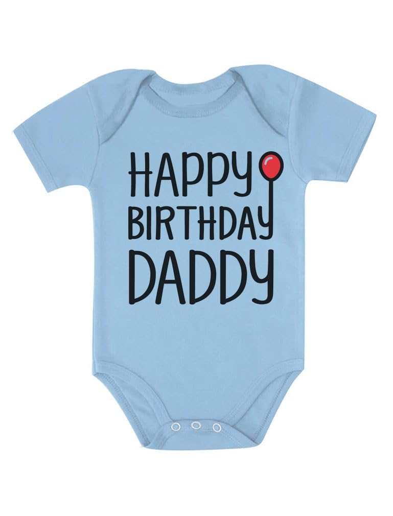 Happy Birthday Daddy Bodysuit - Cute Baby Boy Girl Outfit for Dad's Special Day | Newborn Infant Gift from Son Daughter | Perfect for Birthdays, Father's Day & Family Photos