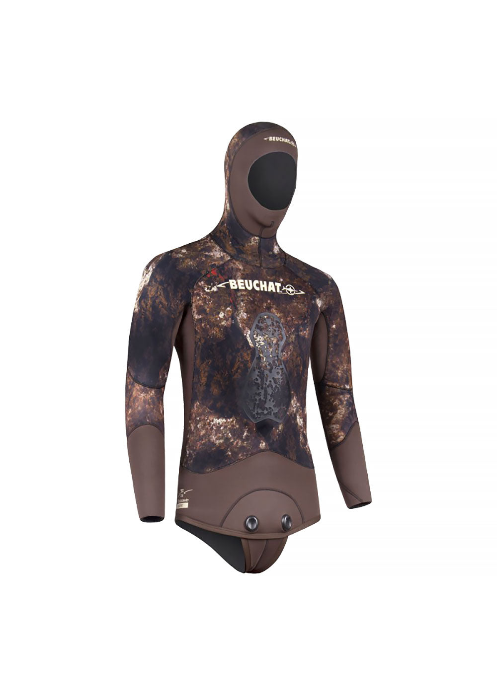Beuchat Rocksea 9mm Open Cell Spearfishing Wetsuit Jacket - Premium Neoprene Diving Suit for Warm Water Spearfishing & Freediving - Ideal for Underwater Hunting and Marine Exploration
