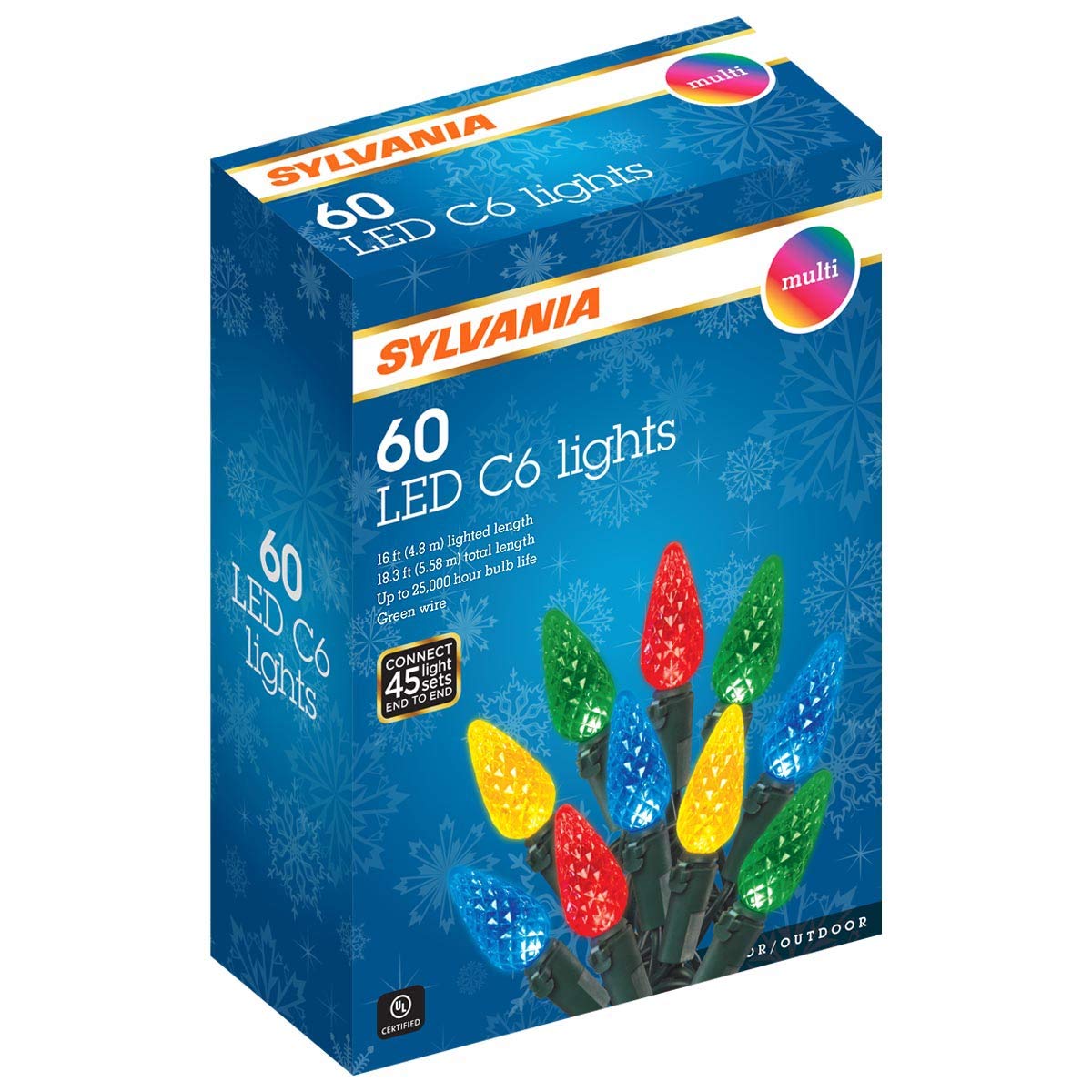 LEDVANCE Multicolor LED Christmas Lights - Energy Efficient Holiday String Lights for Indoor & Outdoor Decorations, Tree, Party, and Home Festive Lighting