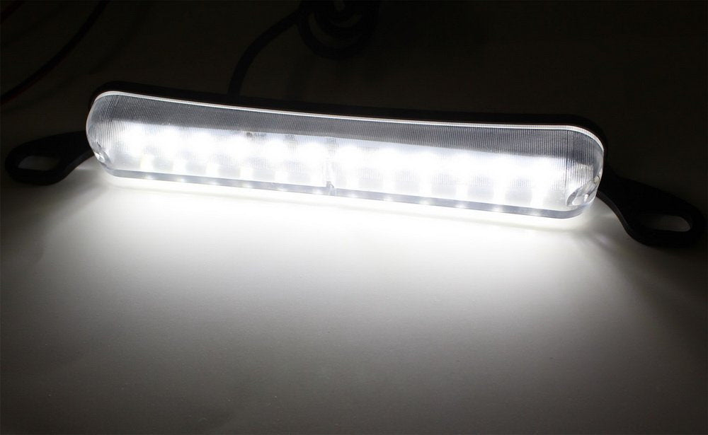 2Pcs Universal White 12 SMD LED License Plate Lights for Cars - Waterproof Bolt-On Replacement Bulbs (Perfect for Night Driving & Vehicle Customization)