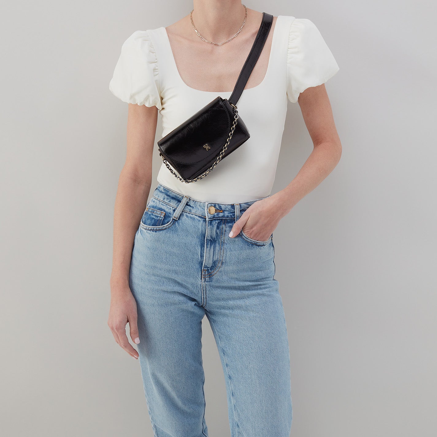 Premium Drake Belt Bag in Polished Leather - Stylish Black Waist Pack for Men & Women | Perfect for Travel, Hiking, and Everyday Use