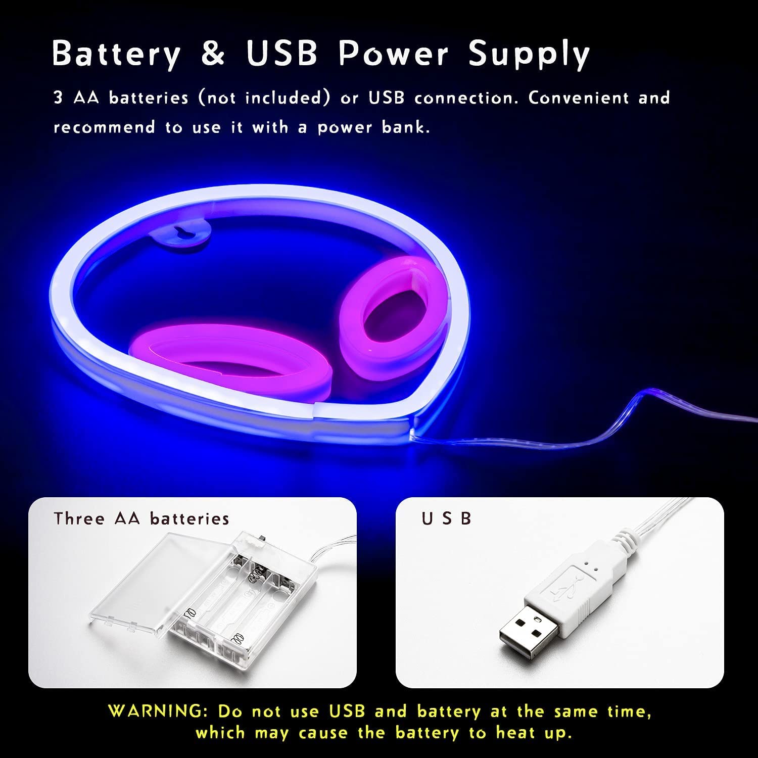 Alien LED Neon Sign Wall Light - USB/Battery Powered Acrylic Wall Decor for Bedroom, Kids Room, Living Room, Bar - Perfect for Parties, Christmas Decorations & Wedding Lighting