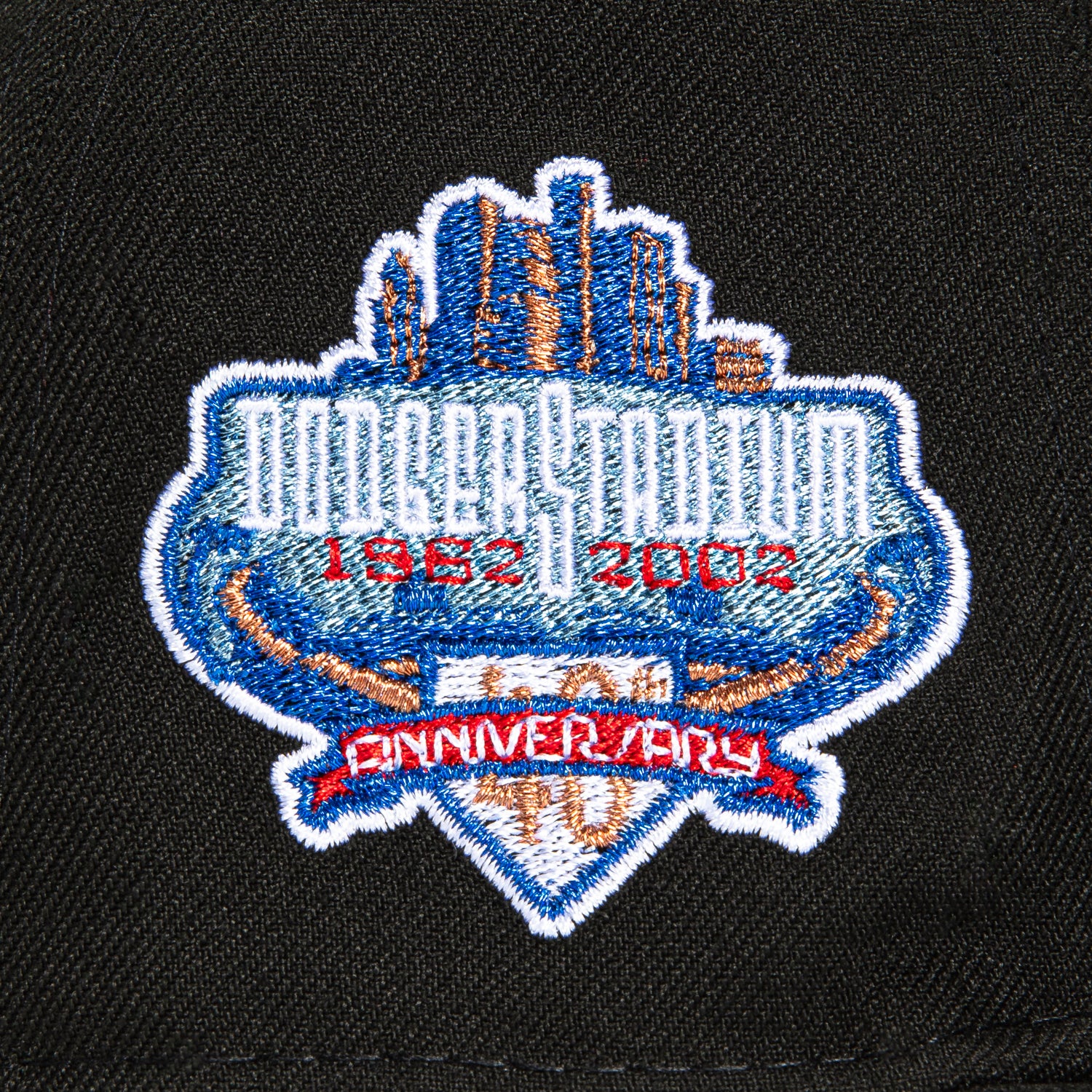 New Era 59Fifty Los Angeles Dodgers 40th Anniversary Stadium Patch Snapback Hat - Black & White - Official MLB Baseball Cap for Men & Women - Perfect for Games, Collecting & Streetwear Fashion