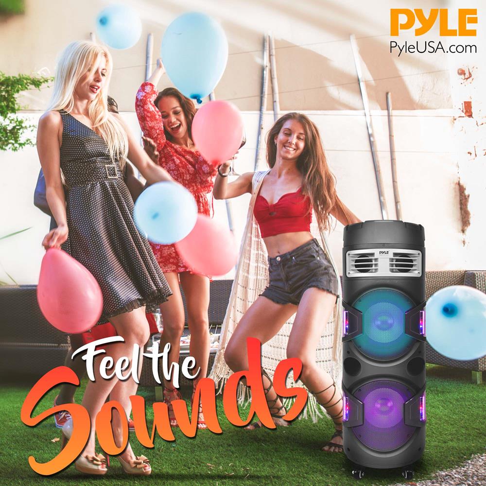 Portable Bluetooth PA Speaker System with Wireless Microphone - Perfect for Outdoor Events, Parties, and Public Speaking