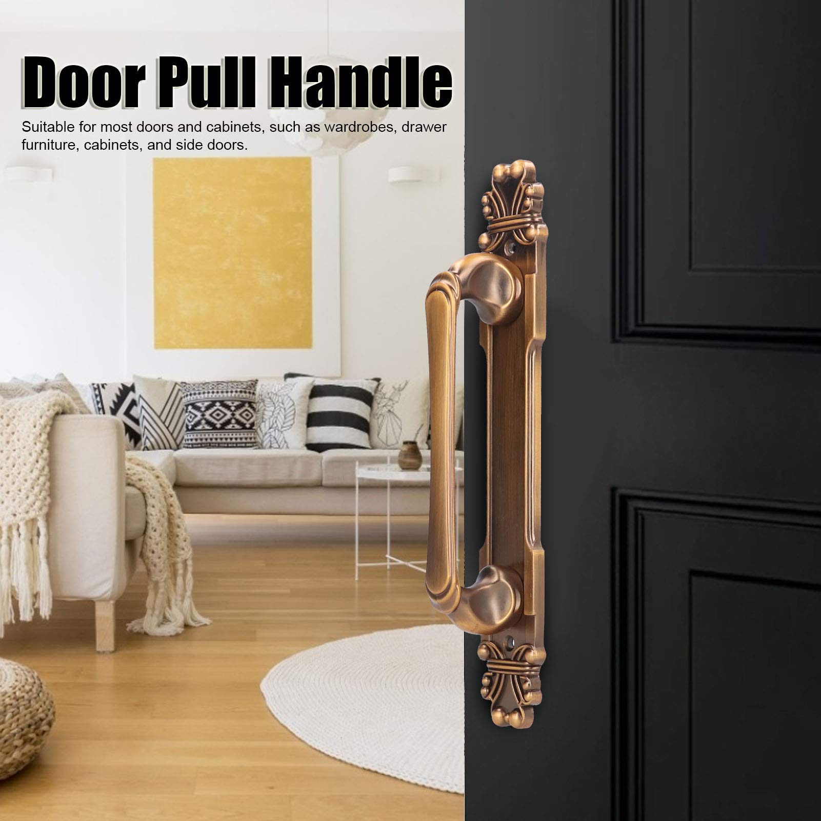 Antique European Style Zinc Alloy Cabinet Pull Handle - Vintage Drawer & Wardrobe Hardware for Kitchen, Bathroom & Furniture (Set of 10) - Perfect for Home Renovation & DIY Projects